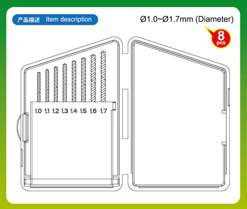 Twist Drilling Auger Bit set 2 (1,0-1,7)