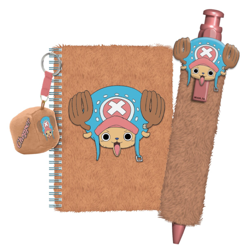ONE PIECE - Chooper - Fuzzy Set - Notebook + Pen + Keychain