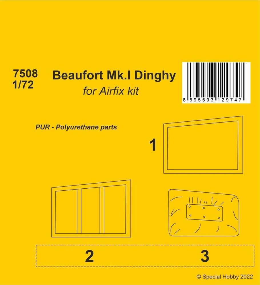 Beaufort Mk.I Dinghy 1/72 / for Airfix kit