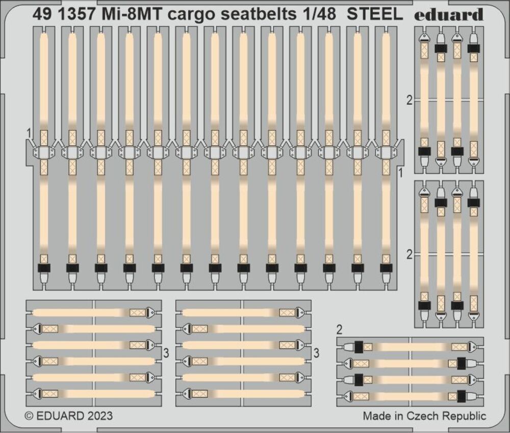 Mi-8MT cargo seatbelts STEEL 1/48 TRUMPETER