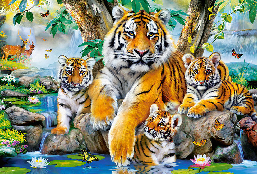 Tigers by the Stream, Puzzle 1000 Teile