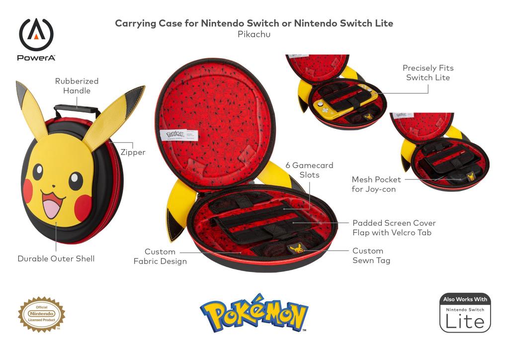 Official Nintendo Switch  Carrying Case Pikachu