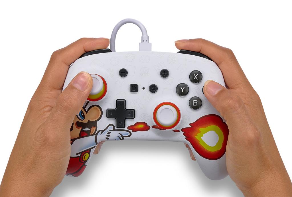 Wired Enhanced Controller Fireball Mario - Nintendo Switch