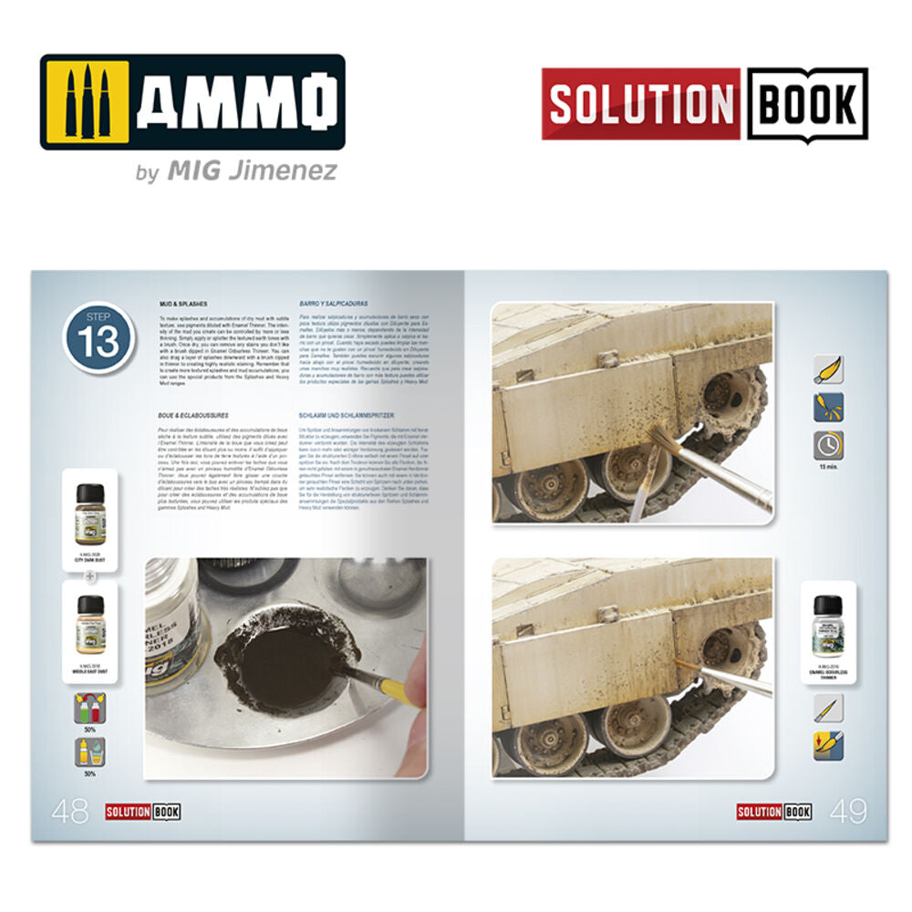 SOLUTION BOOK 16 - How to Paint Modern US Military Sand Sch. English, Castellano, Fran��ais, Deutsch