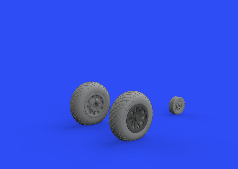 P-51D wheels diamond tread 2 for Eduard