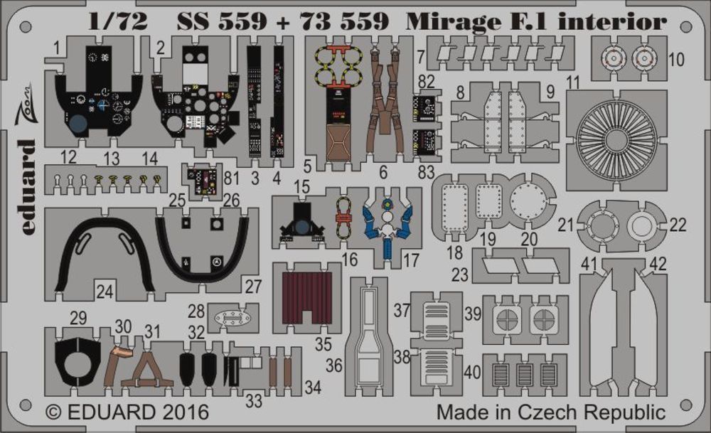 Mirage F.1 interior for Special Hobby