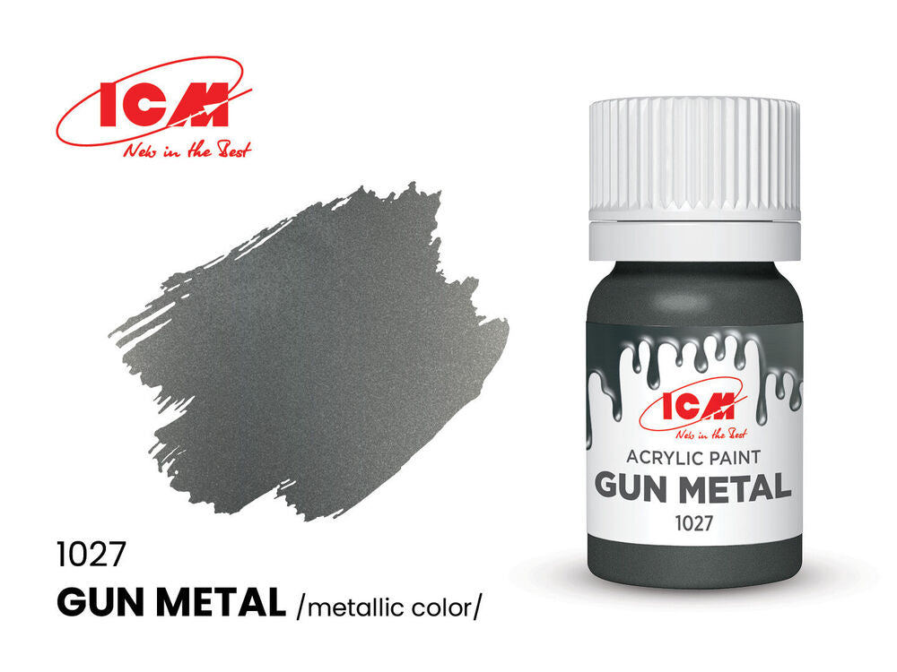 METALLIC COLORS Gun metal bottle 12 ml