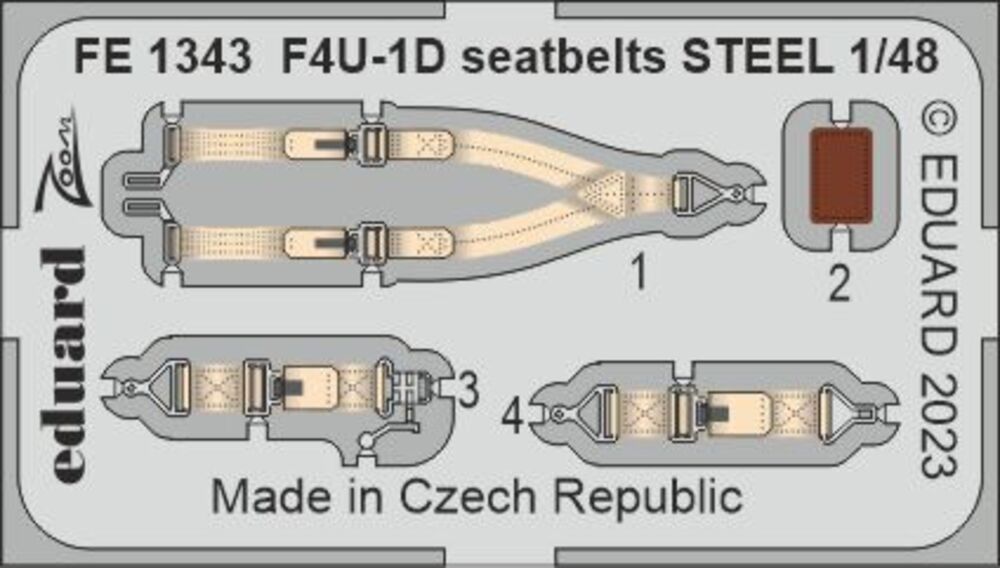 F4U-1D seatbelts STEEL 1/48 HOBBY BOSS