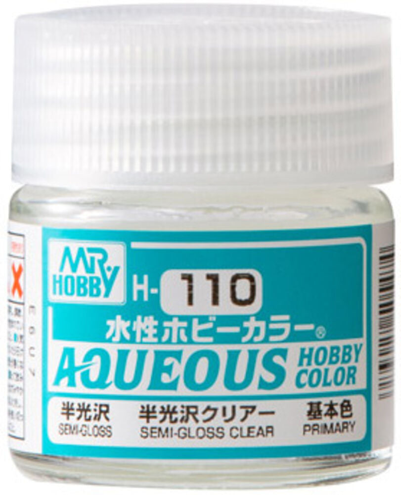 Mr Hobby -Gunze Aqueous Hobby Colors  (10 ml) Premium Clear Semi-Gloss