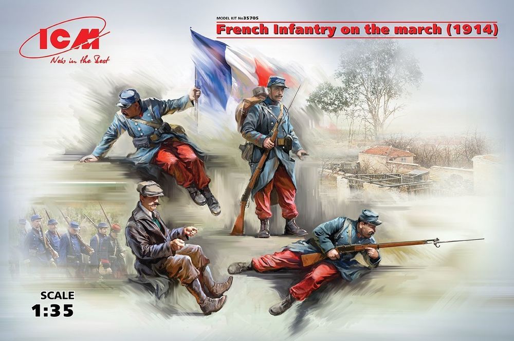 French Infantry on the march(1914)4Figur