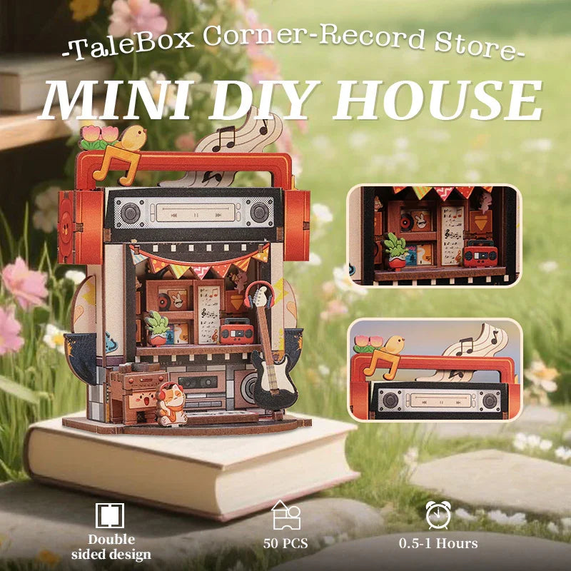 TALEBOX CORNER - Mini House Kit - Record Store - 52pc