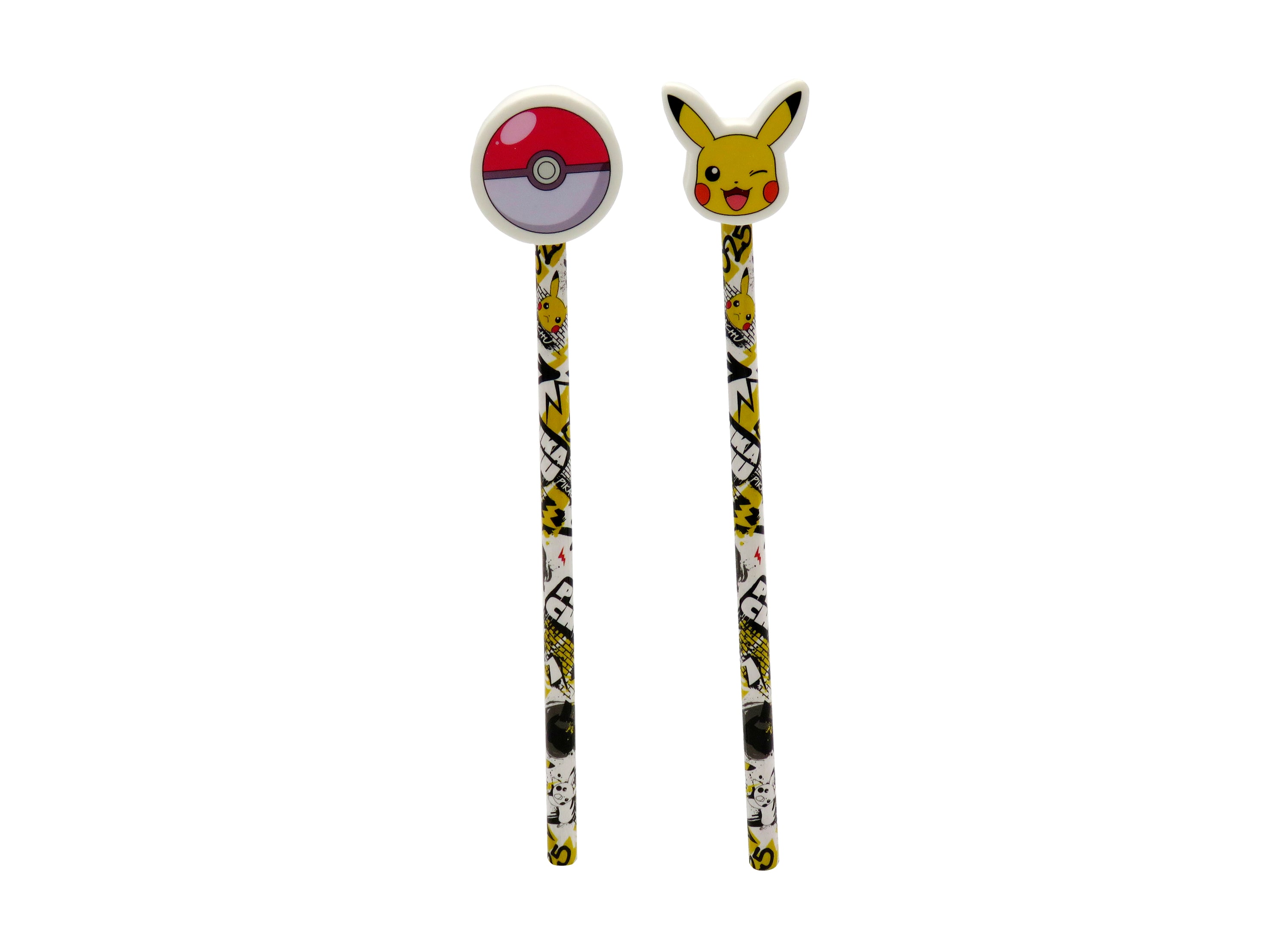 POKEMON - Pikachu & Pokeball - Display of 36Pencils with Eraser Topper