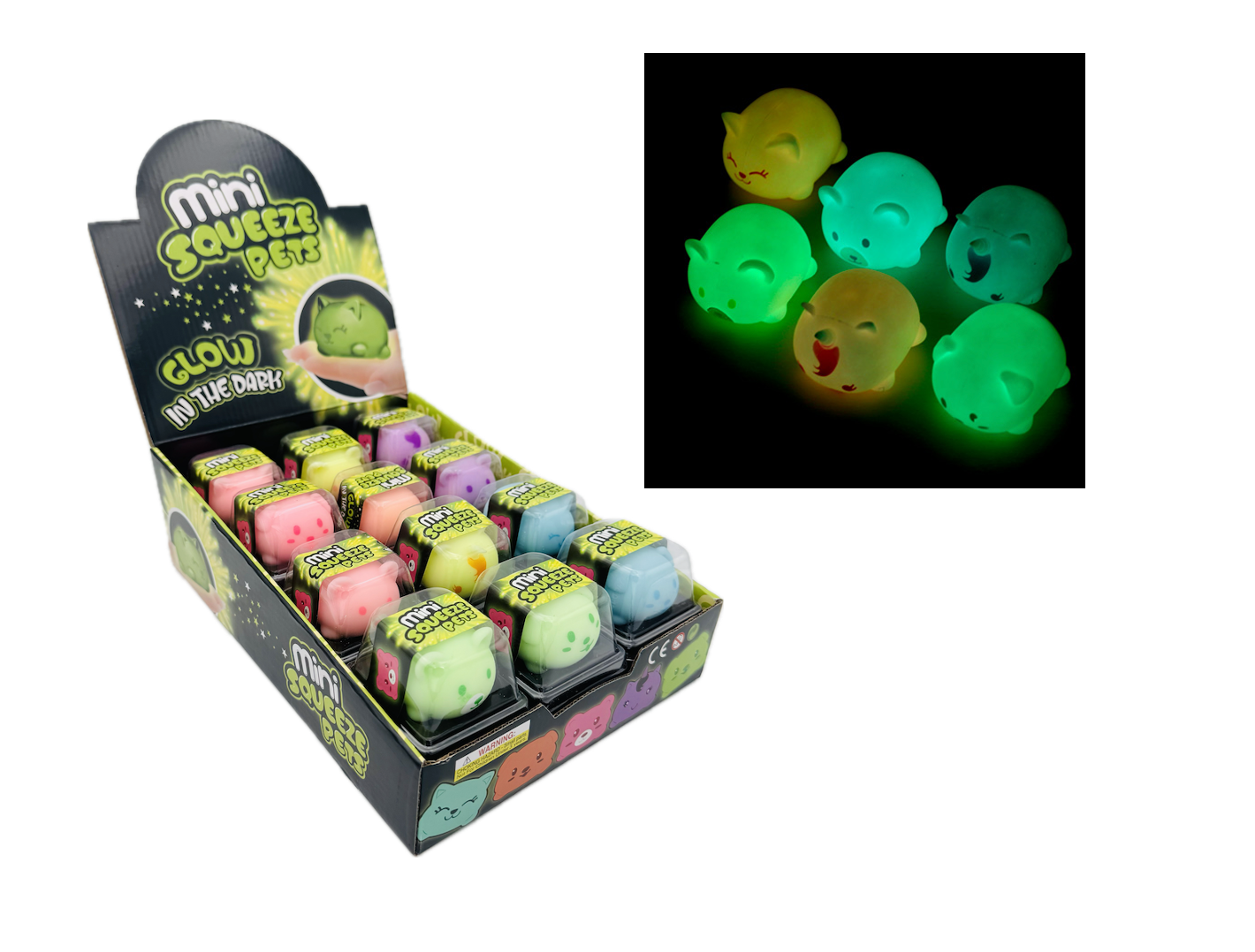 KAWAII - Pets - 'Queasy Squeezies' Phosphorescent Mini Stress Ball