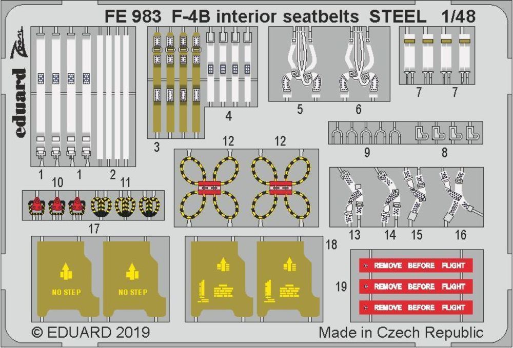 F-4B interior seatbelts STEEL f.Academy