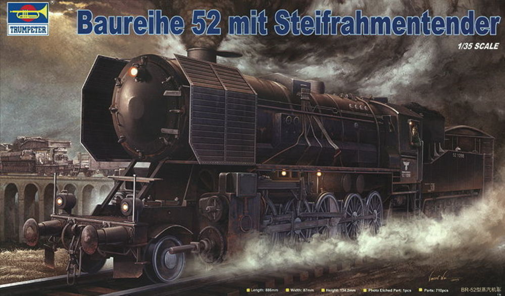 Kriegslokomotive Baureihe 52 (BR-52) mit Steifrahmentender