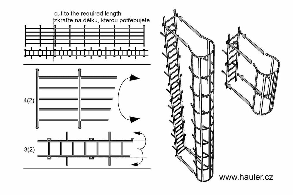 Safety cage ladders