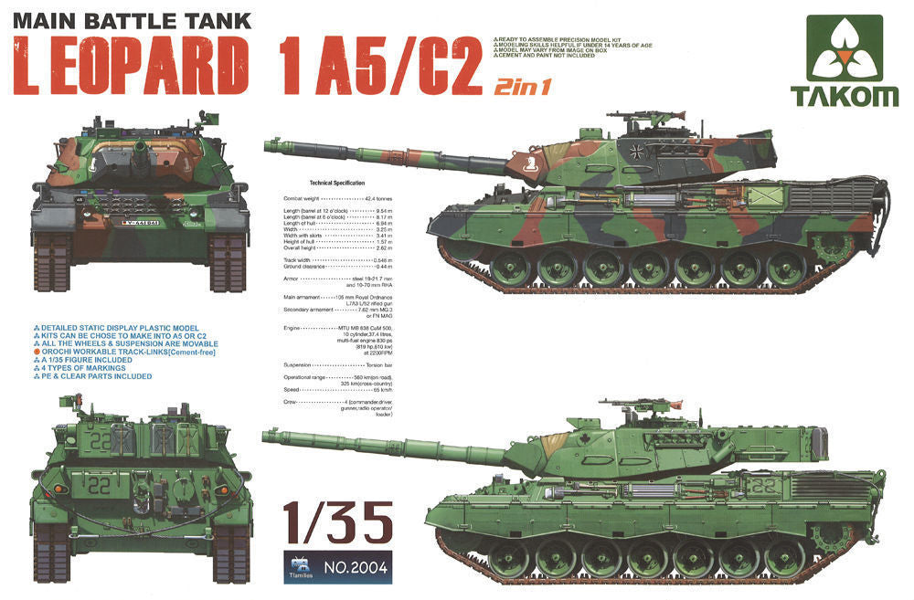 Main Battle Tank Leopartd 1 A5/C2 2 in 1