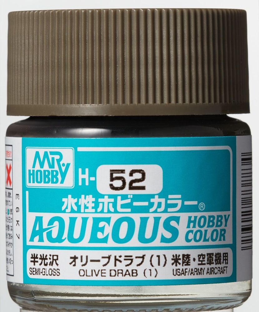 Mr Hobby -Gunze Aqueous Hobby Colors (10 ml) Olive Drab (1)