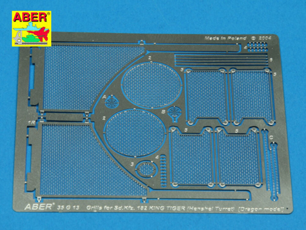 Grilles for Sd.Kfz. 182 King Tiger (Henshel Turret)