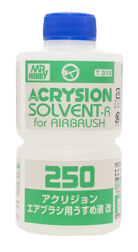 Mr Hobby -Gunze Acrysion Solvent - R for Airbrush (250 ml)