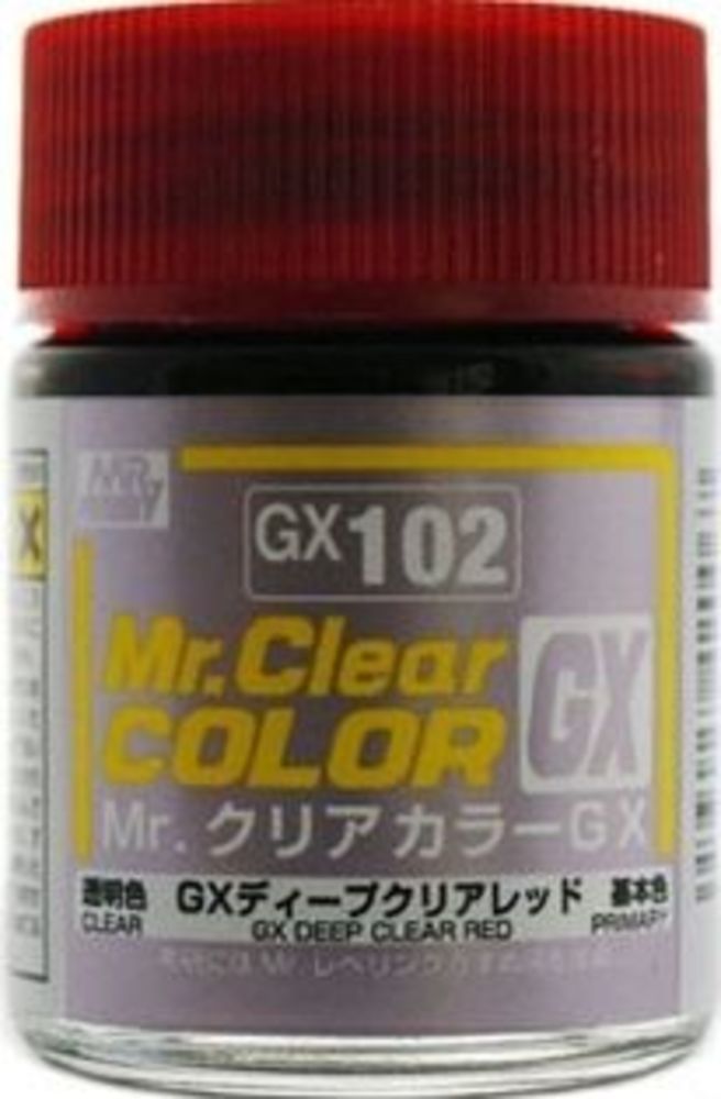 Mr Hobby -Gunze Mr. Clear Color GX (18 ml) Deep Clear Red