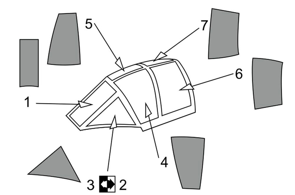 MXY-7 Ohka model 22 Canopy mask (Brengun kit)