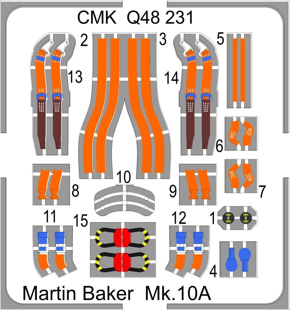 Martin Baker Mk.10A ejection seat for Panavia Tornado Fighter-Bomber(2pcs)