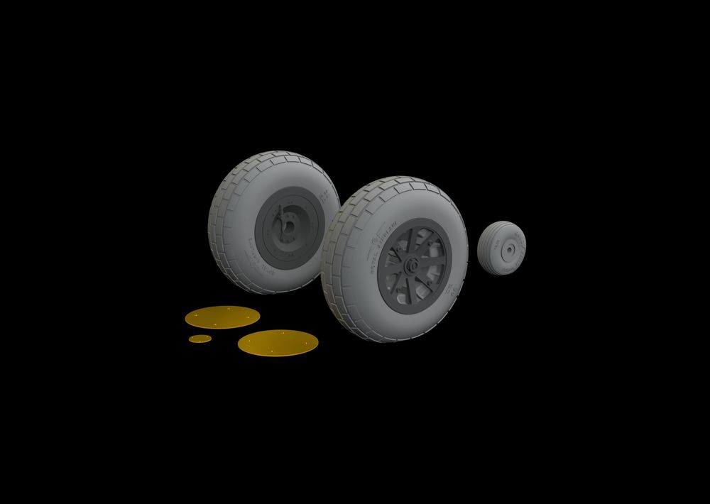 P-40N wheels for Trumpeter