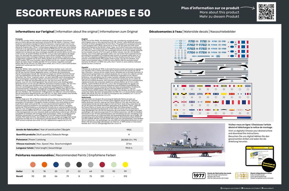 Escorteurs Rapides E 50 Collection Historique