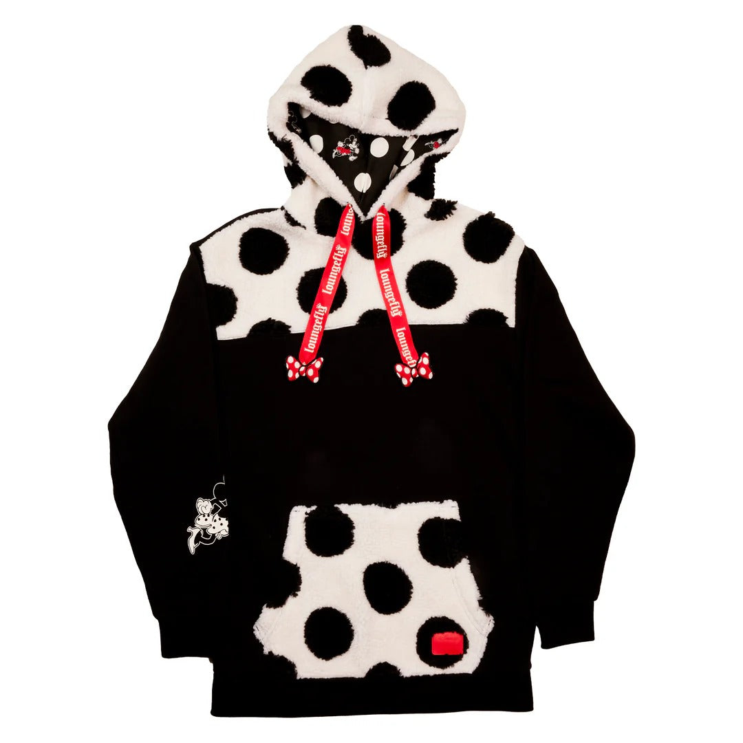 Loungefly Disney Minnie Rocks the Dots Sherpa Hoodie (XL)