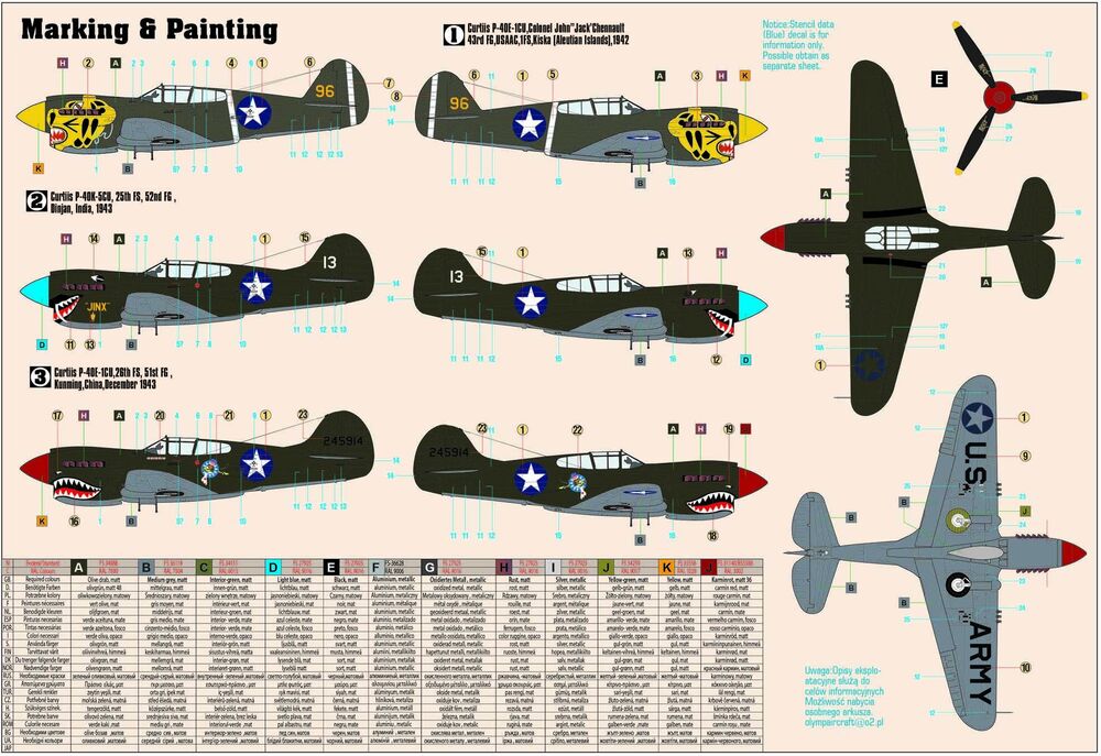 P-40E Aleutian Tiger  START SET