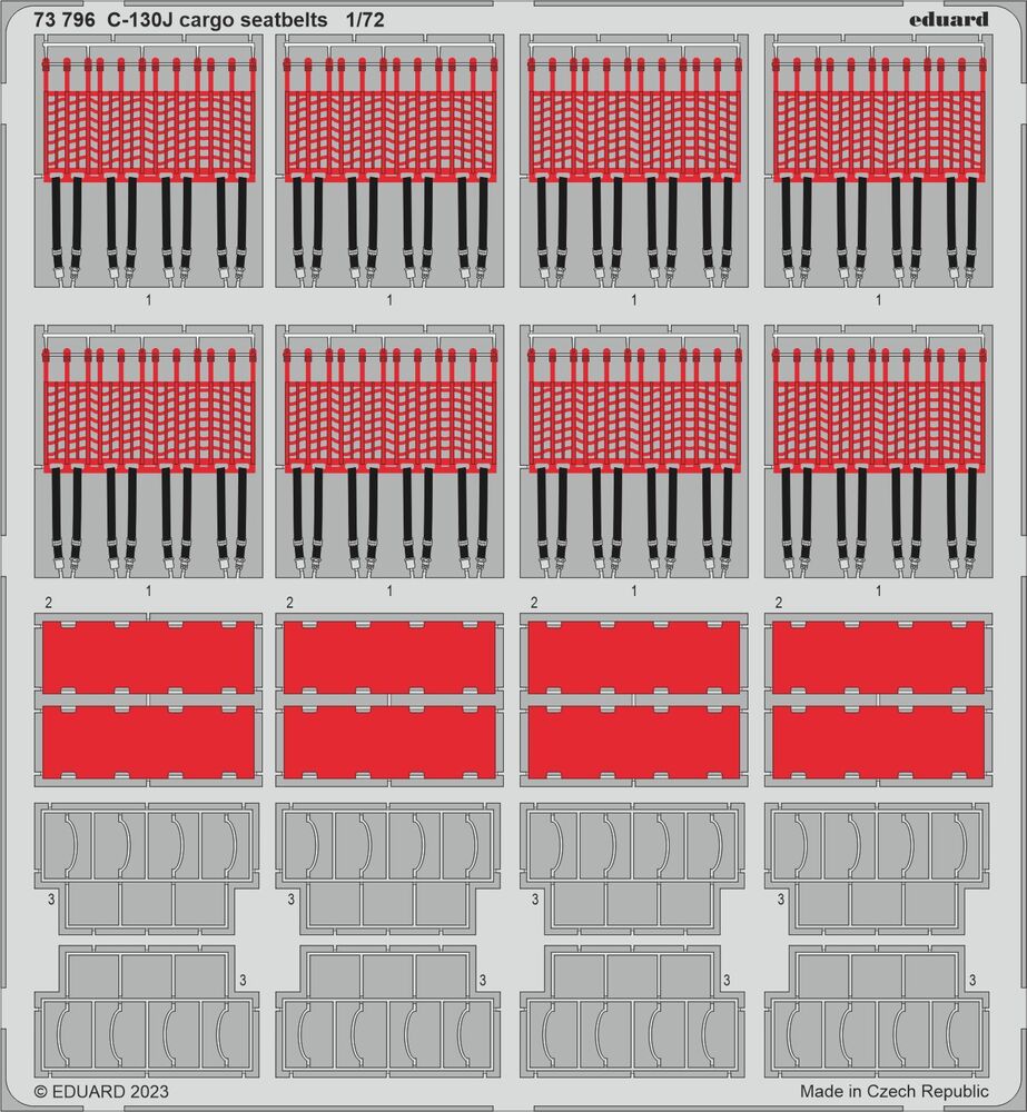 C-130J cargo seatbelts 1/72 ZVEZDA