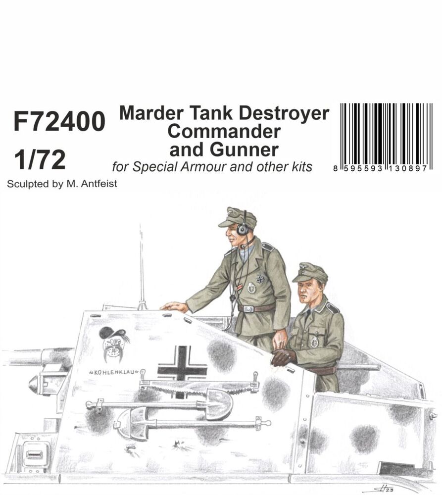 Marder Tank Destroyer Commander and Gunner 1/72