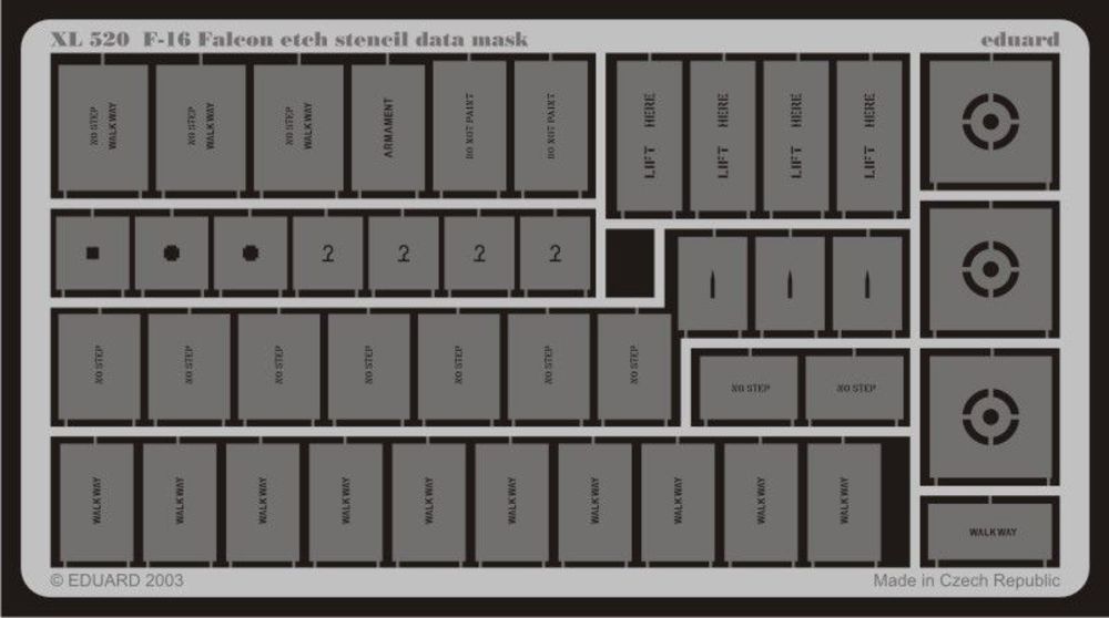 F-16 Falcon etch stencil data mask