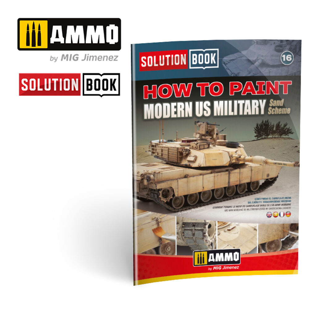 SOLUTION BOOK 16 - How to Paint Modern US Military Sand Sch. English, Castellano, Fran��ais, Deutsch