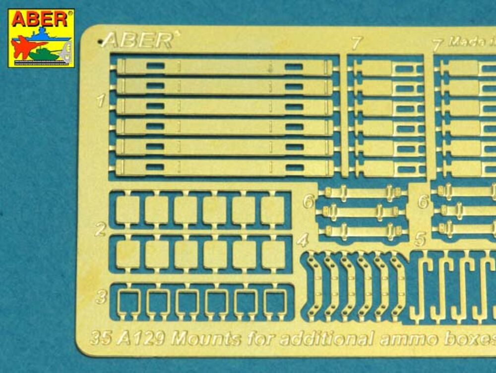 Mounts for additional ammunition boxes used on Soviet tanka like: T-54 T-55 or T-62