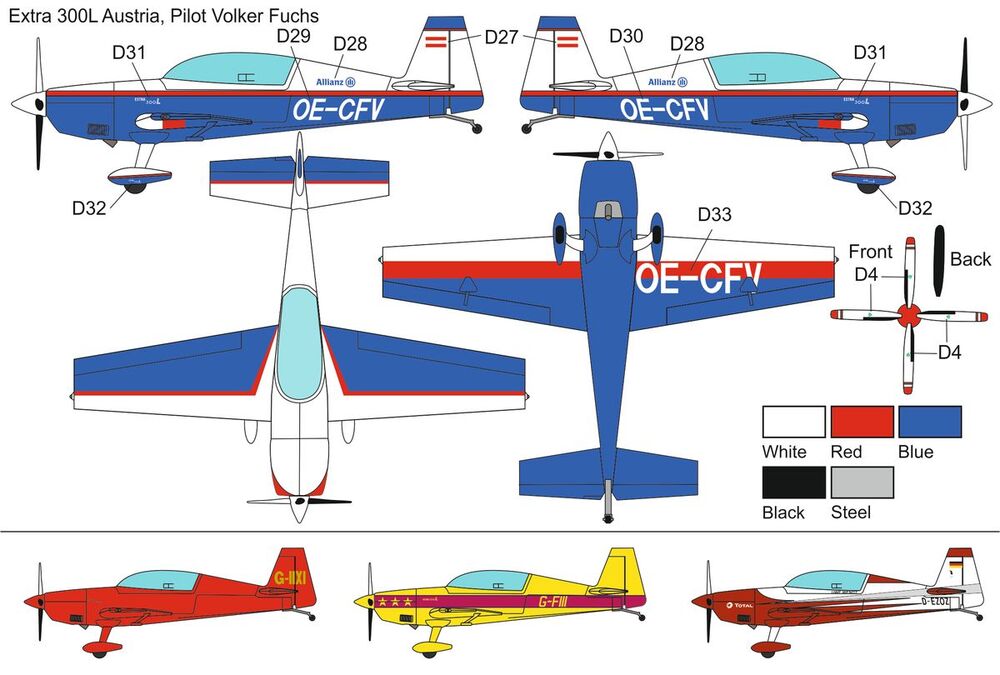 Extra EA-300 4 blade propeller