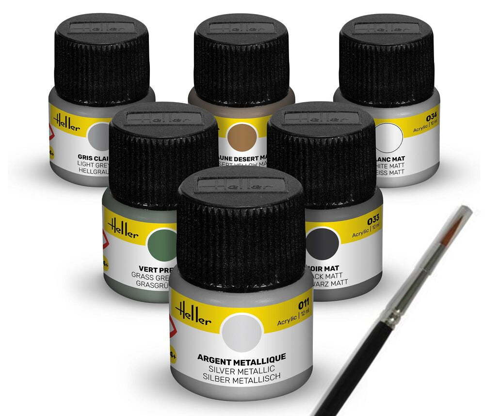 Colour Set Military Aircraft Acrylic 6 x 12 ml + Brush