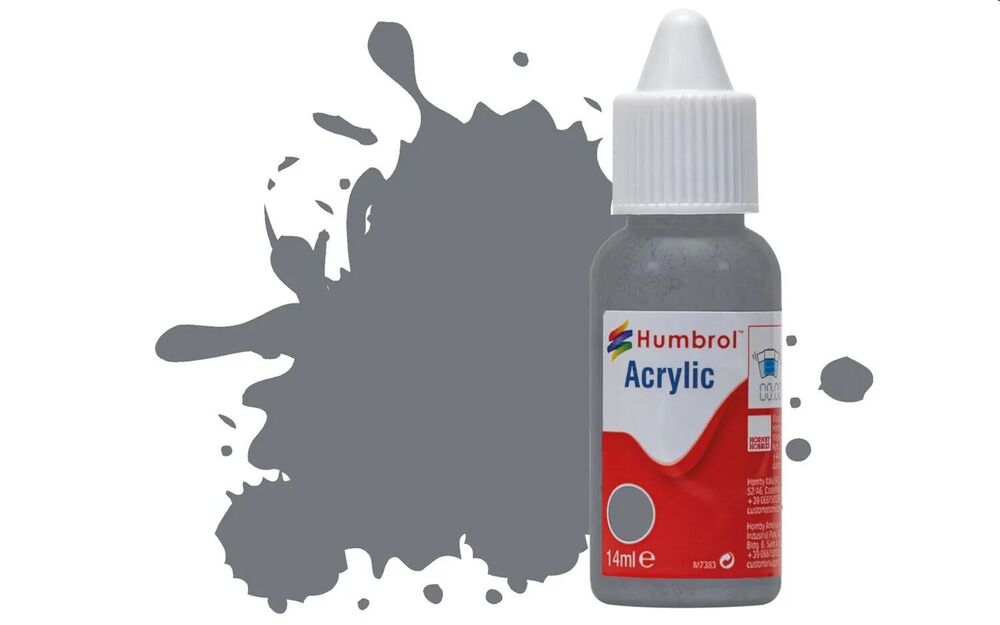 HUMBROL ACRYLIC DROPPER BOTTLE 14ML No.164 Dark Sea Grey Matt