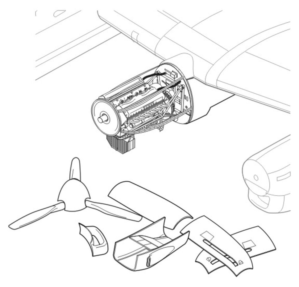 Lancaster Mk.I/III Motor-Detailset f��r Hasegawa-Bausatz