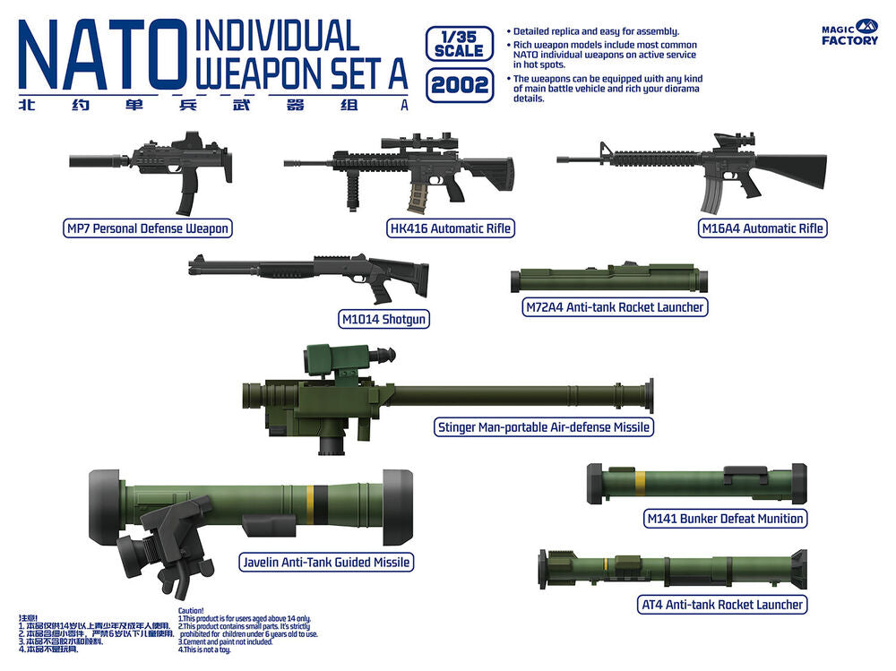 NATO Individual Weapon Set A(A kit incl.2 pcs of each weapon