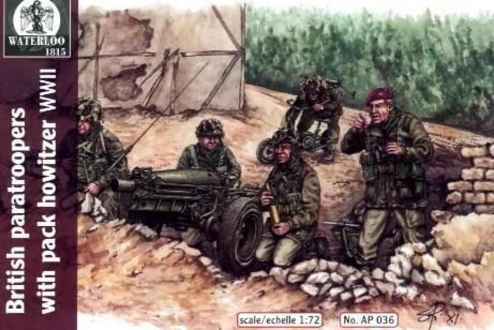 Britsh paratroopers w.pack howitzer WWII