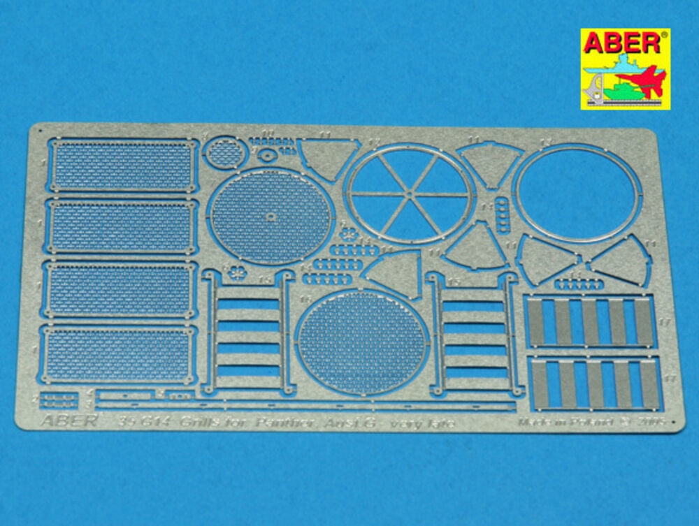 Grilles for Sd.Kfz. 171 Panther, Ausf G-late model