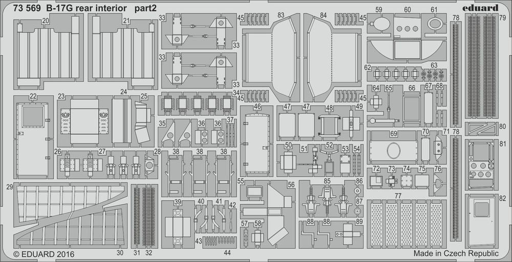 B-17G rear interior for Airfix