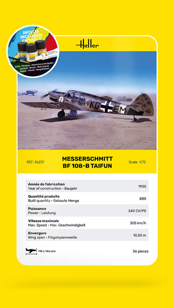 STARTER KIT Messerschmitt Bf 108 B Taifun