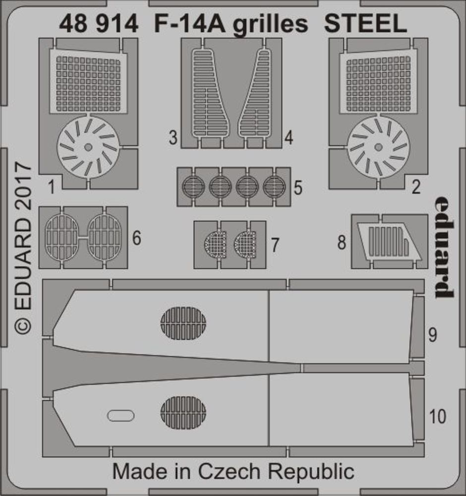 F-14A grilles STEEL for Tamiya