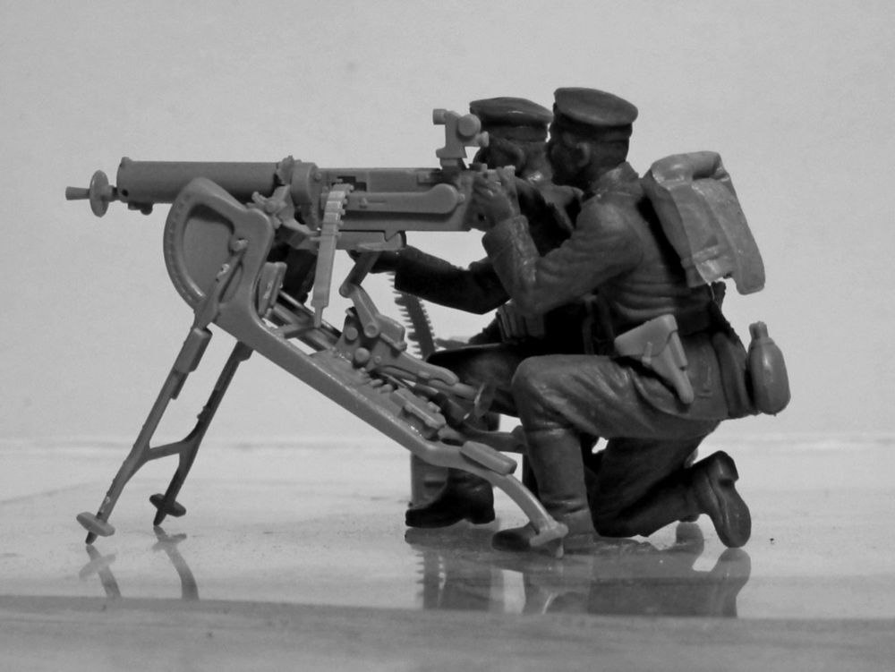 WWI German MG08 MG Team (2 figures)