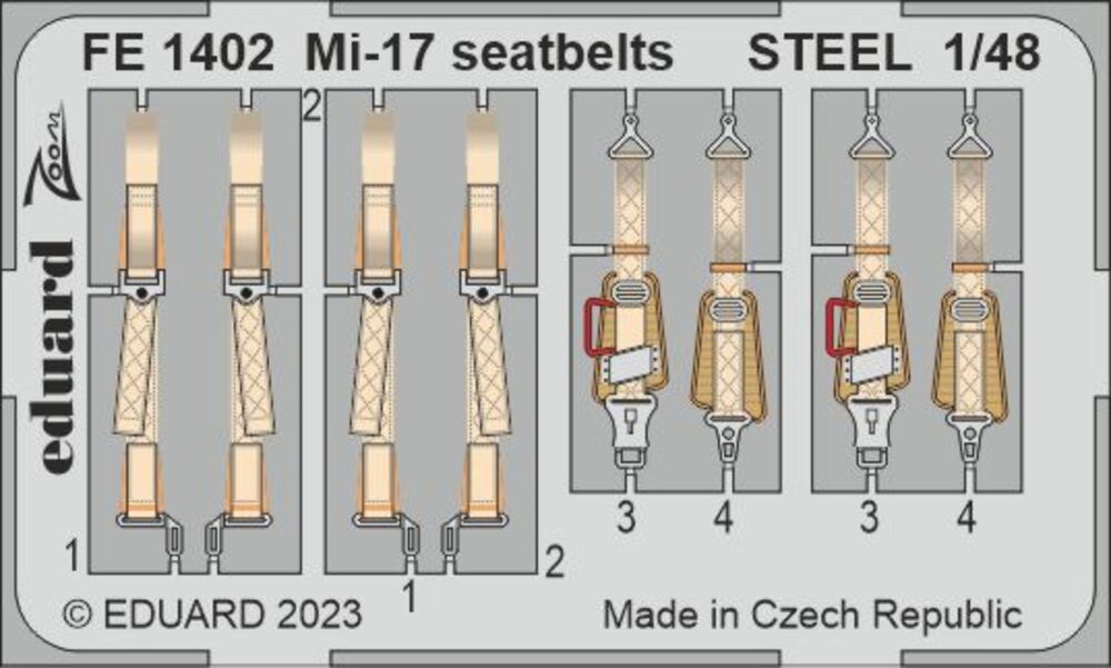 Mi-17 seatbelts STEEL 1/48