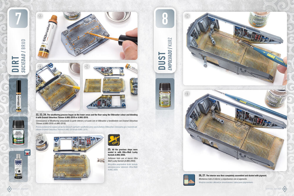 AMMO WARGAMING UNIVERSE Book 08 - Aircraft and Spaceship Weathering (English, Castellano, Polski)