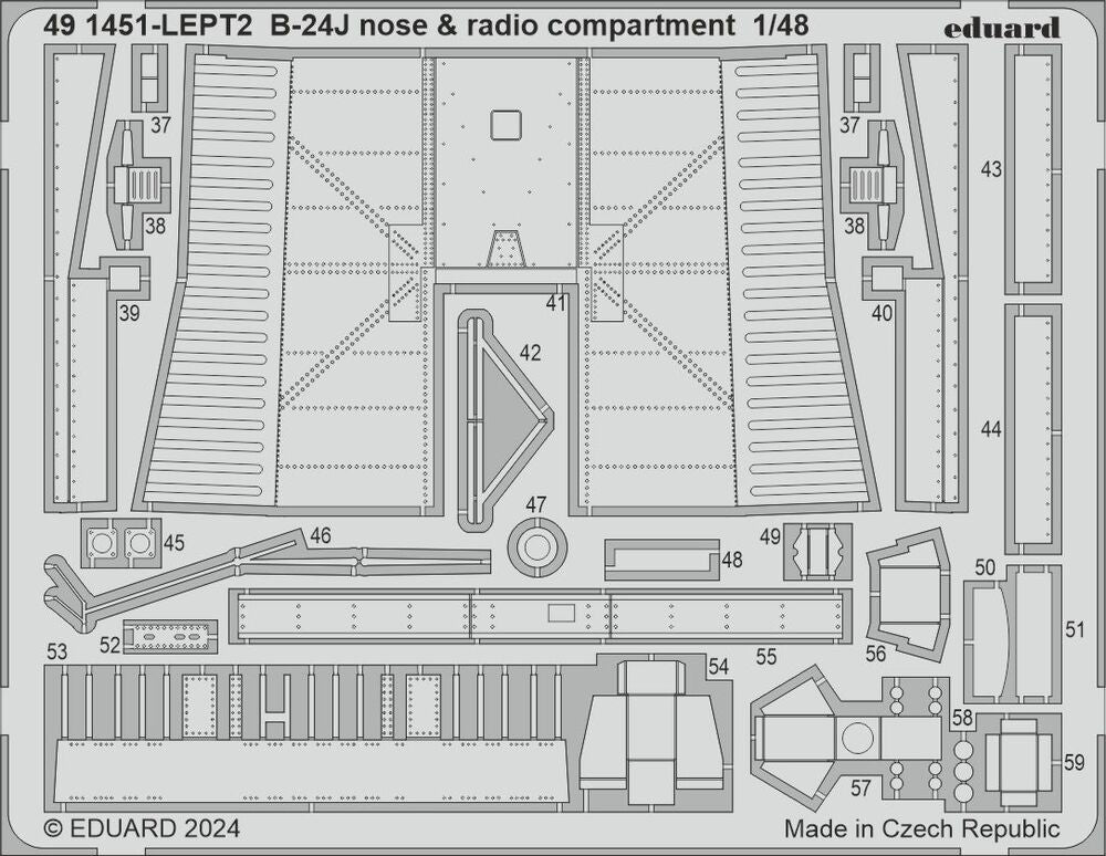 B-24J nose & radio compartment